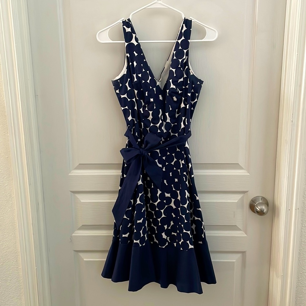 Nine West Navy Polka Dot Dress